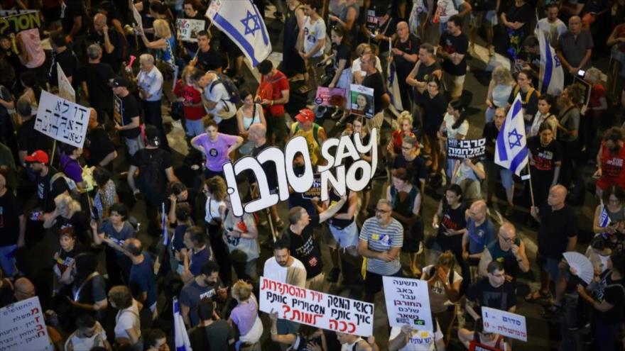 Israelíes protestan en Tel Aviv contra plan de Netanyahu para ocupar Gaza